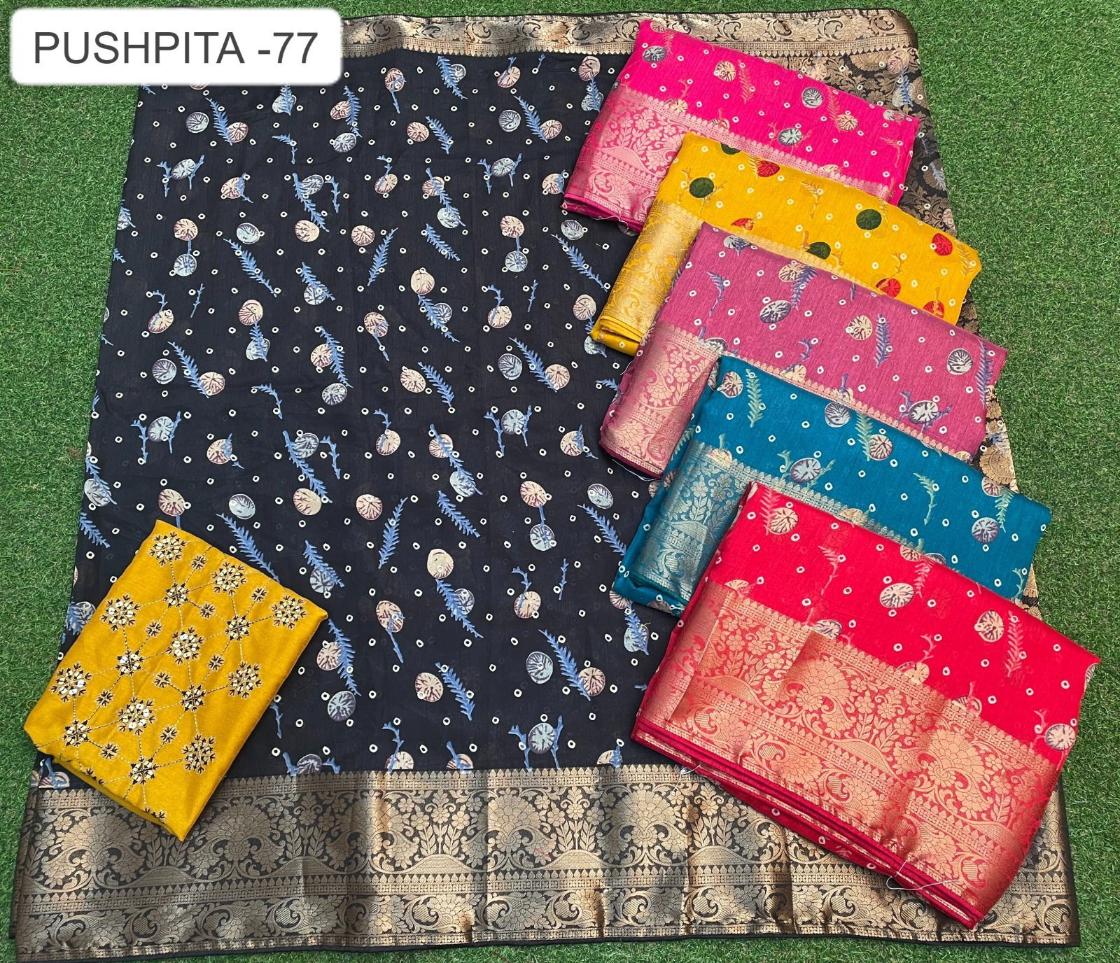 Pushpita 77 By Kalpatru Rich Pallu Printed Corsa Silk Sarees Suppliers In India
